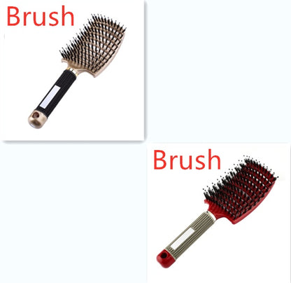 Hairbrush Anti Klit Brushy Haarborstel Women Detangler Hair Brush Bristle Nylon Scalp Massage Teaser Hair Brush Comb 3 Brush Set Infinite Avenue