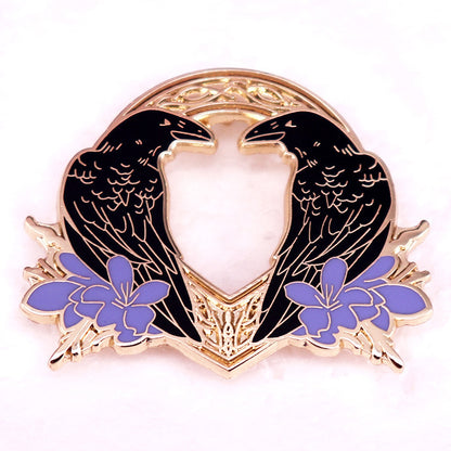 Personality Trendy Copper Crow Brooch Badge Accessories Gold Infinite Avenue