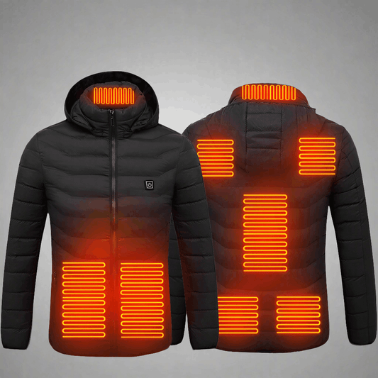 Men’s 8-Zone Heated Hooded Jacket - Infinite Avenue