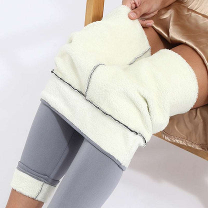 Winter Leggings Warm Thick High Stretch Lamb Cashmere Leggins Skinny Fitness Woman Pants Light grey Infinite Avenue