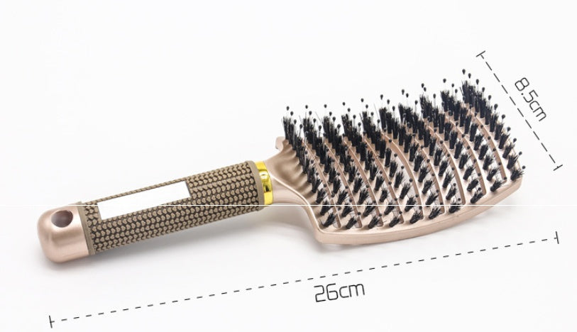 Hairbrush Anti Klit Brushy Haarborstel Women Detangler Hair Brush Bristle Nylon Scalp Massage Teaser Hair Brush Comb Gold Brush Infinite Avenue