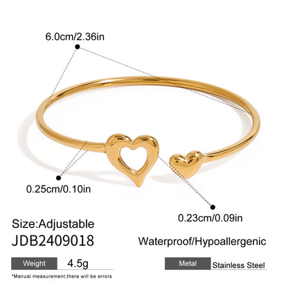 Stainless Steel Irregular Water Drop Open-ended Bracelet JDB2409018 Infinite Avenue