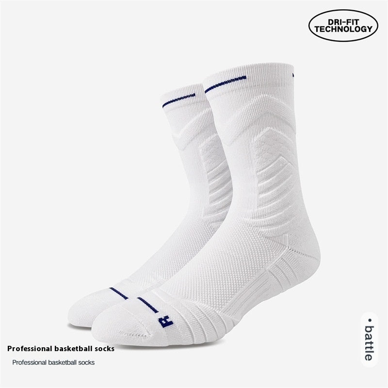 Knee-High White Basketball Socks – Long Tube White Free Size Infinite Avenue