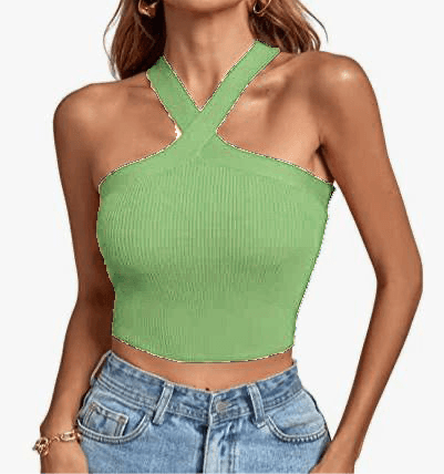 Women's Knitted Inner Match Bottoming Shirt Halterneck Vest - Infinite Avenue