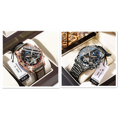 Men's Watch Fashion Luxury Automatic Machinery Rose Gold Black And Red set1 Infinite Avenue