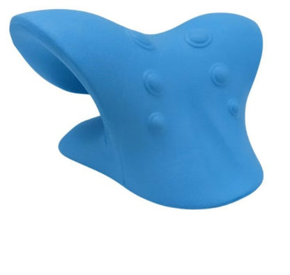 Six-Wheel Neck Massager – Manual Roller Tool for Pain Relief Cshaped pillow blue Infinite Avenue