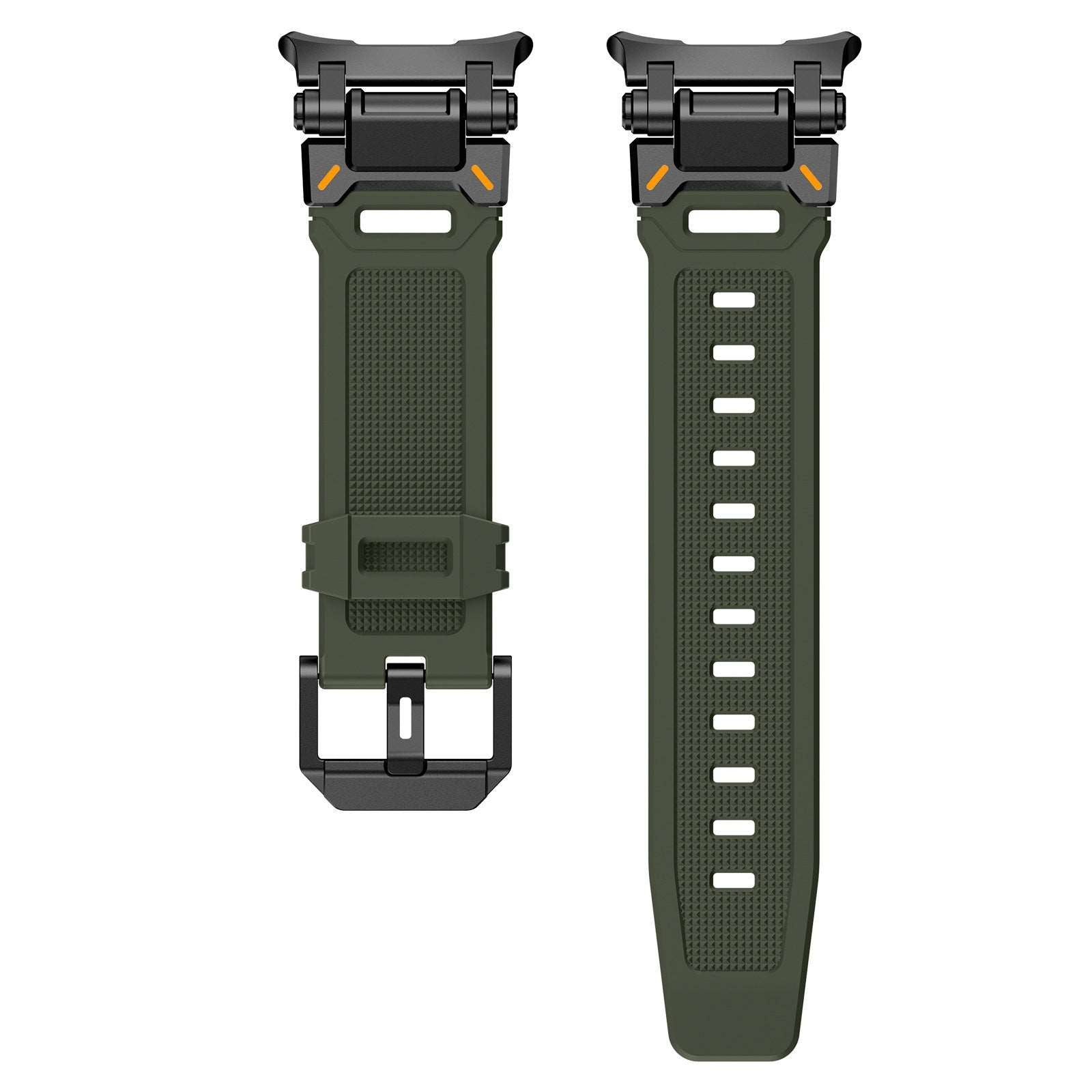 Applicable To 7 Generation Ultra Watch Mecha Style TPU Silicone Explorer Strap Black Green Infinite Avenue