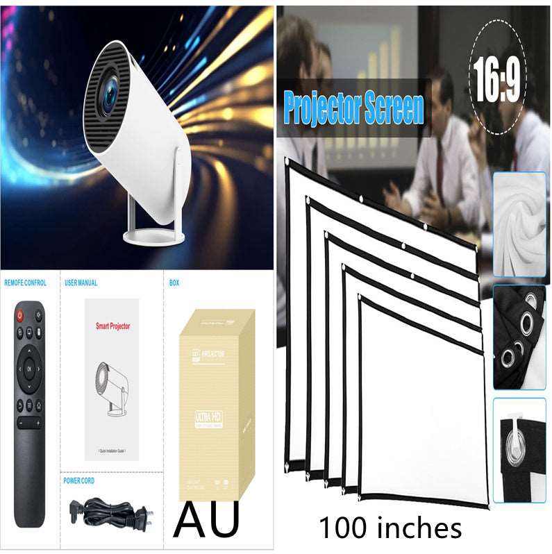 HY300 Pro Projector Home Theater Entertainment Portable Small Projector Set4 AU Infinite Avenue