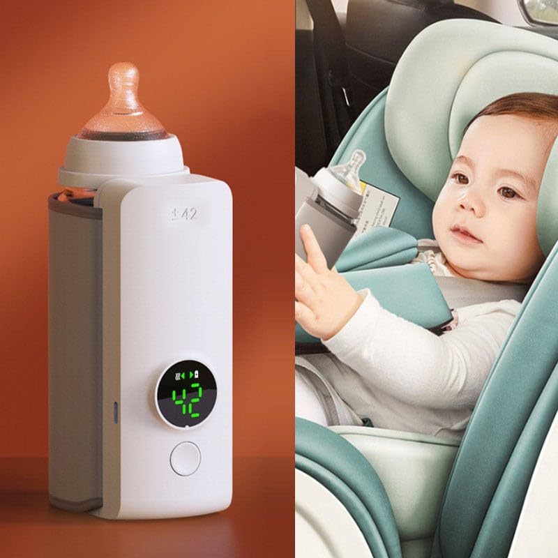 Portable Wireless Rechargeable Baby Bottle Warmer USB Charging And Heating Bag Portable Constant Temperature Milk Warmer Universal Bottle Insulation Sleeve Infinite Avenue