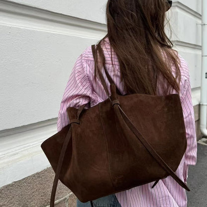 Women's Suede Shoulder Tote Bag – Large Capacity, Portable Infinite Avenue