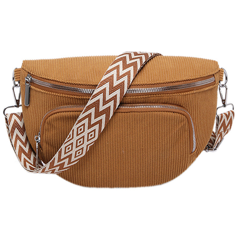 Extra Large Crossbody Waist Bag – Spacious & Trendy Brown 29x19x10CM Infinite Avenue