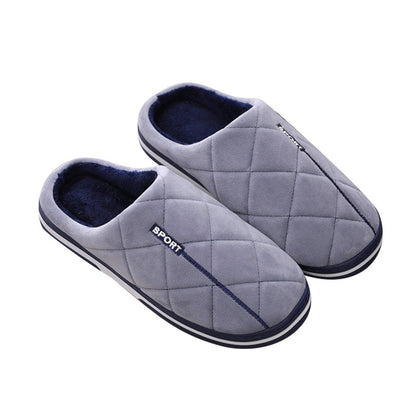 Men's Cotton Slippers Plus-sized Home Warm Platform Plus Infinite Avenue