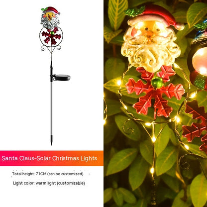 Solar LED Christmas Snowman & Elk Ground Lights Santa Claus Infinite Avenue