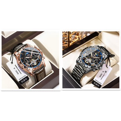 Men's Watch Fashion Luxury Automatic Machinery Rose Gold Black And Blue set1 Infinite Avenue