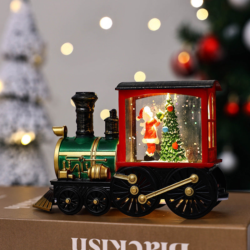 Christmas Train Night Lamp – Gift Decoration Painted Train Boy Tree Infinite Avenue