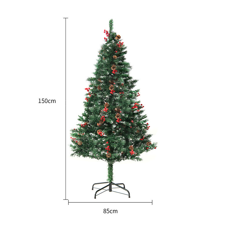 Snow-Covered PVC Cedar Christmas Tree – Holiday Decor SONG150CM Infinite Avenue