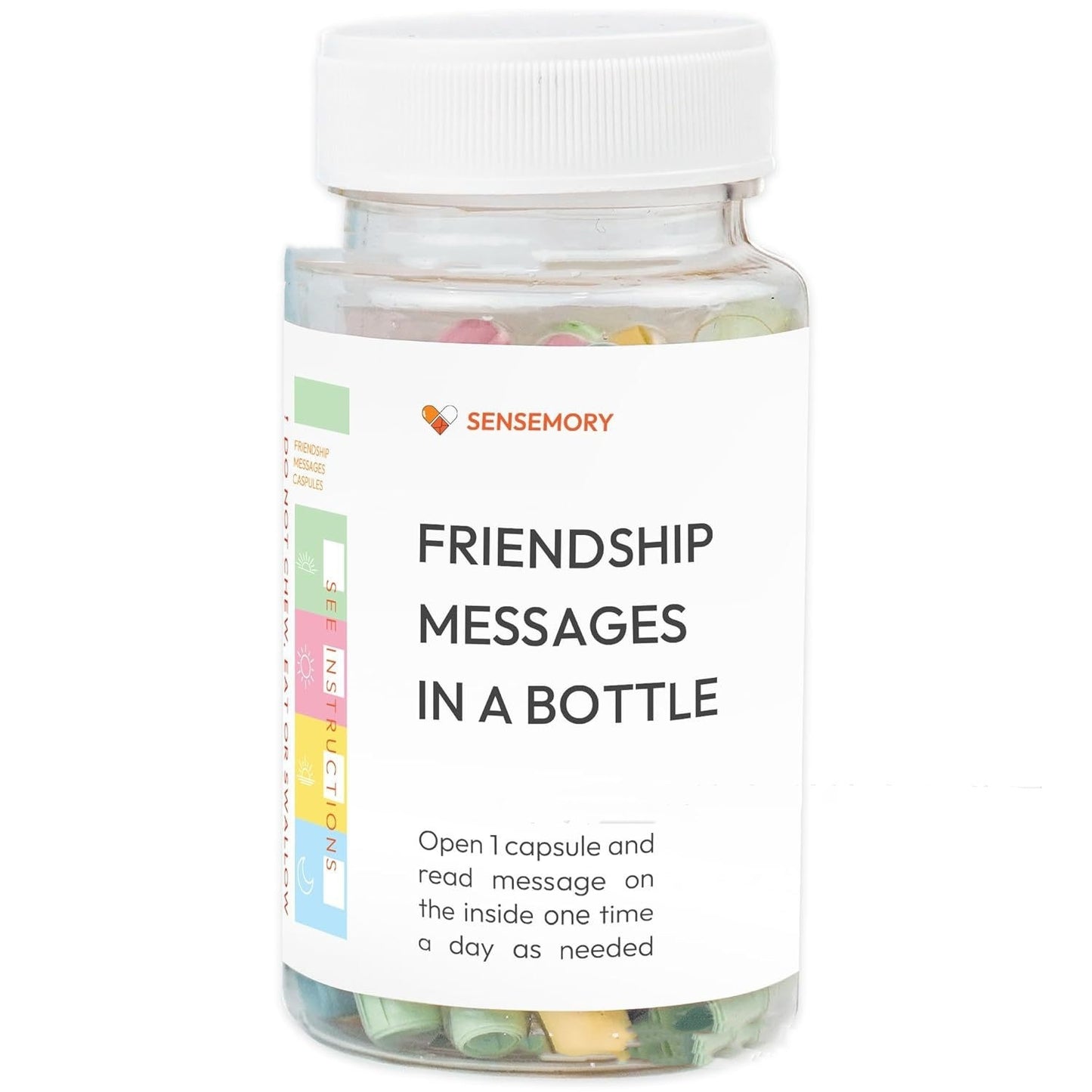 Love Messages In A Bottle Long Distance Relationship Pre-written Love Capsule Pot Gift C style with words 100X55X55mm Infinite Avenue