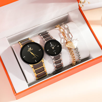 New Fashion Simple All-match Couple Watch Heart Bracelet Suit Infinite Avenue