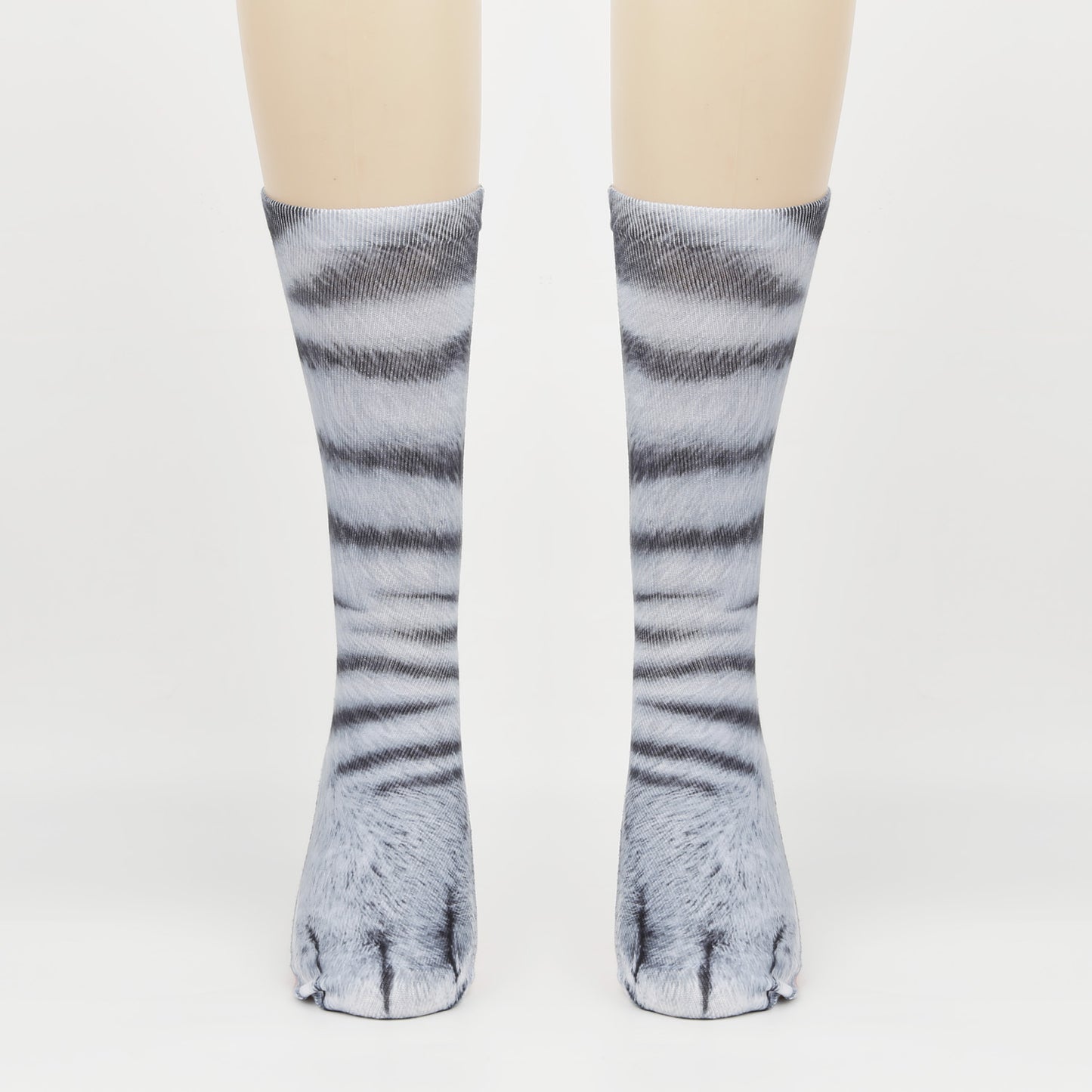 3D Animal Print Foot Socks White Cat Infinite Avenue