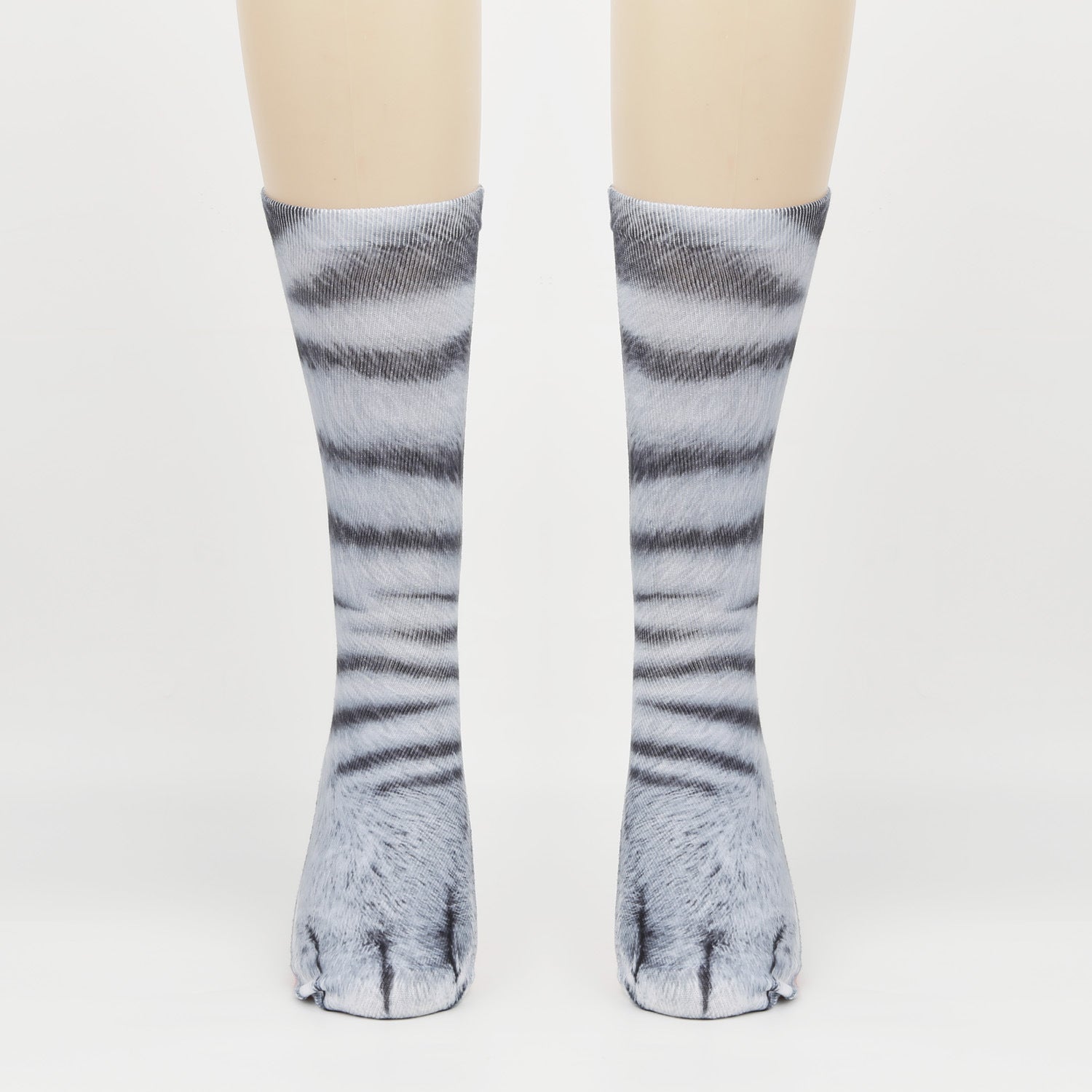 3D Animal Print Foot Socks White Cat Infinite Avenue