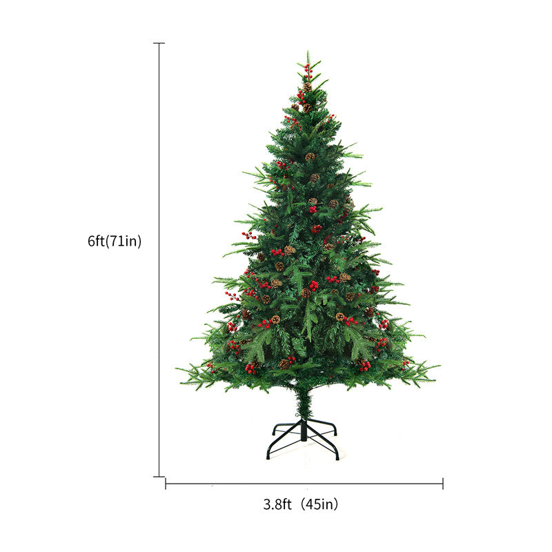 Snow-Covered PVC Cedar Christmas Tree – Holiday Decor SONG180CM Infinite Avenue