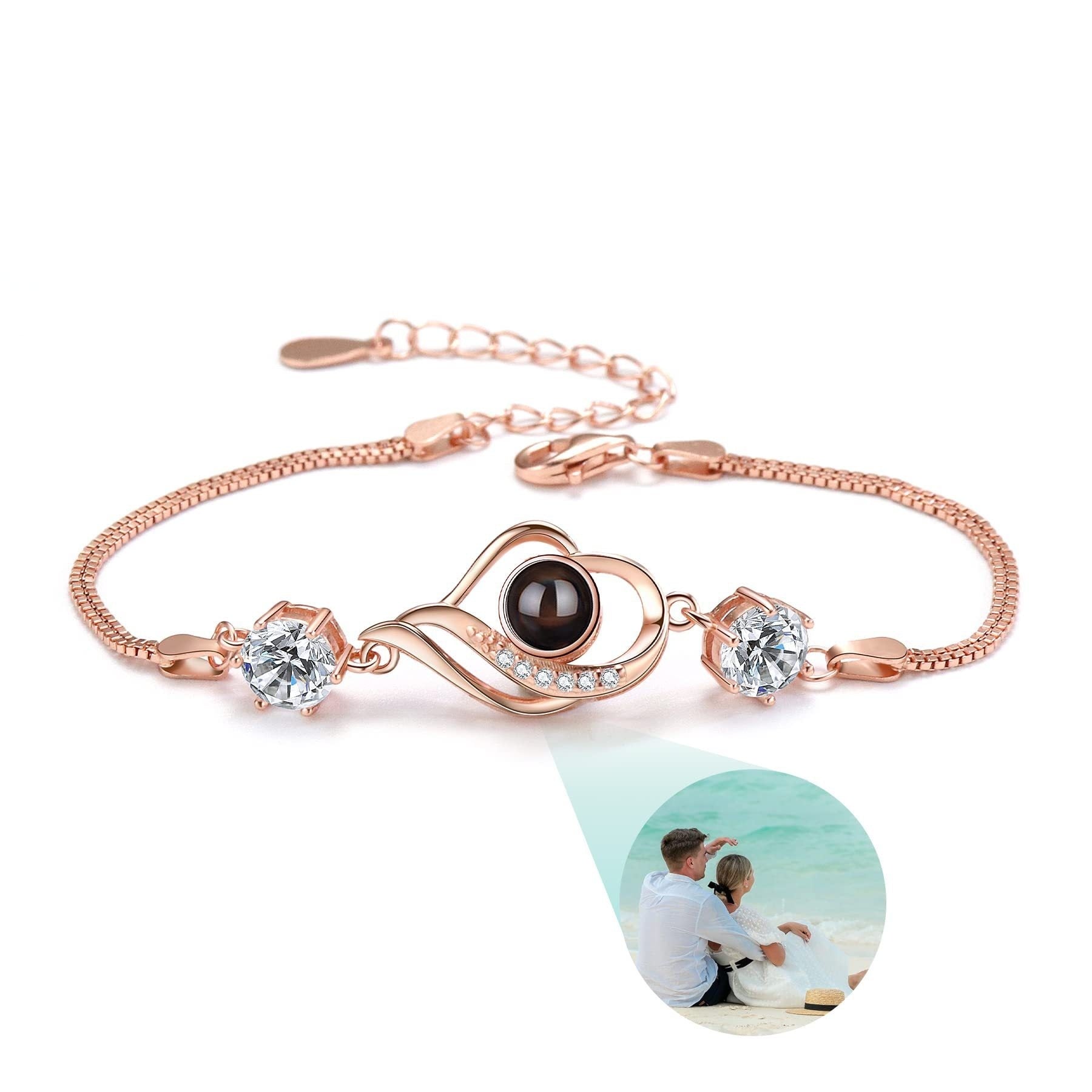 I Love You Nano Projection Bracelet Languages Rose Gold Infinite Avenue