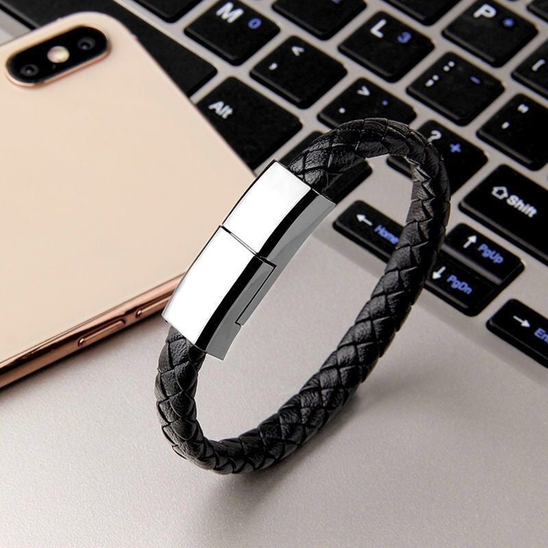 New Bracelet Charger USB Charging Cable Data Charging Cord For IPhone14 13 Max USB C Cable For Phone Micro Cable Black Infinite Avenue