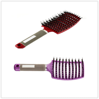 Hairbrush Anti Klit Brushy Haarborstel Women Detangler Hair Brush Bristle Nylon Scalp Massage Teaser Hair Brush Comb 6 Brush Set Infinite Avenue