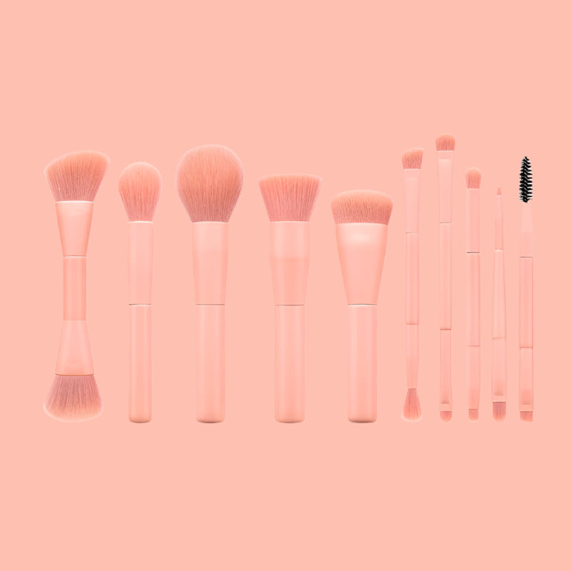 10-Piece Makeup Brush Set Infinite Avenue