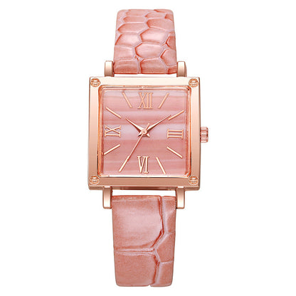 Square Watch Affordable Luxury Fashion Bamboo Pattern Infinite Avenue