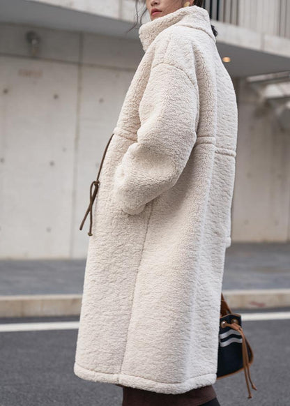 Korean Style Mid-Length Thickened Lamb Wool Coat - Infinite Avenue