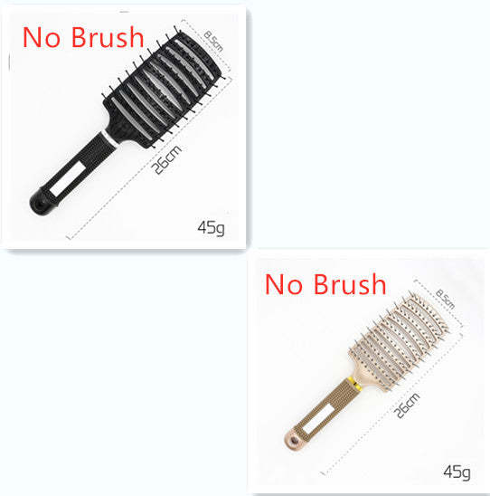 Hairbrush Anti Klit Brushy Haarborstel Women Detangler Hair Brush Bristle Nylon Scalp Massage Teaser Hair Brush Comb 1 No brush Set Infinite Avenue