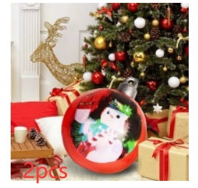 60CM Inflatable PVC Christmas Ball – Outdoor Tree Ornament Double Sided Red Snowman 2PCS 60cm Infinite Avenue