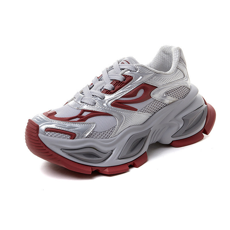 Sports And Leisure New Versatile Breathable Increased Couple Dad Shoes Red Infinite Avenue