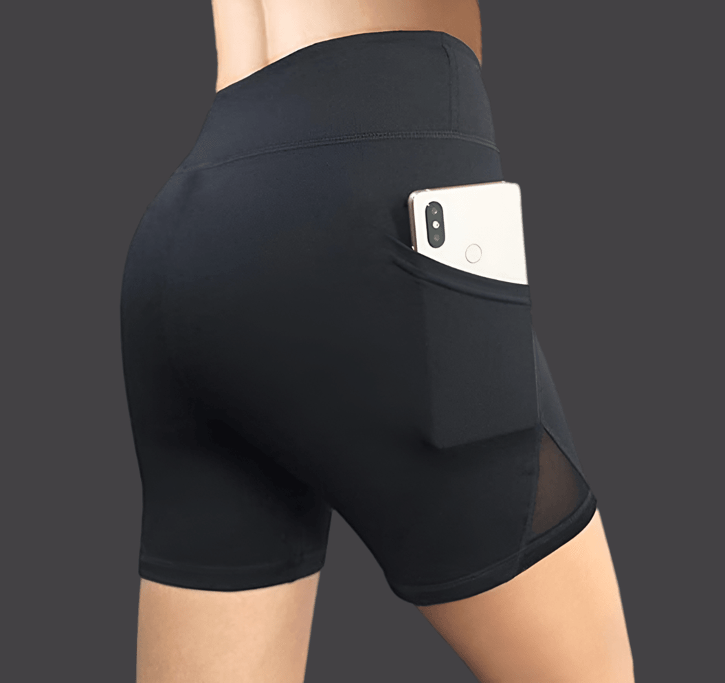 Women’s High Waist Solid Color Yoga Shorts for Running and Fitness - Infinite Avenue