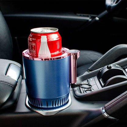 2-in-1 Car Cup Holder: 12V Smart Heater & Cooler with Digital Display - Infinite Avenue