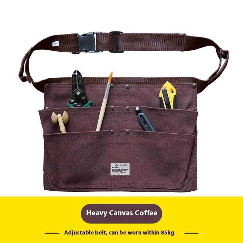 Multi-pocket Kit Apron Female Gardening Practical Carpenter Electrician Mechanic Male Apron Thick Canvas Coffee Infinite Avenue