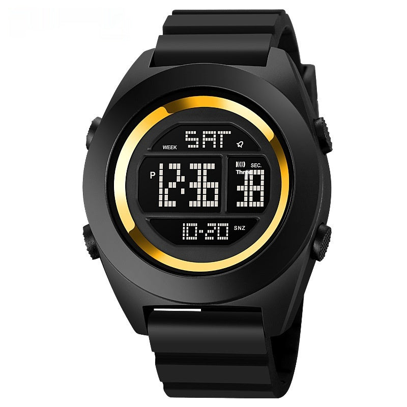 Outdoor Fashion Waterproof Multifunctional Sports Student Electronic Watch Gold Infinite Avenue