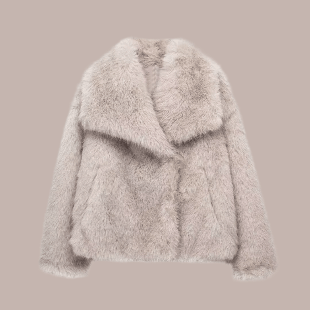 Women’s Imitation Faux Fur Jacket - Infinite Avenue