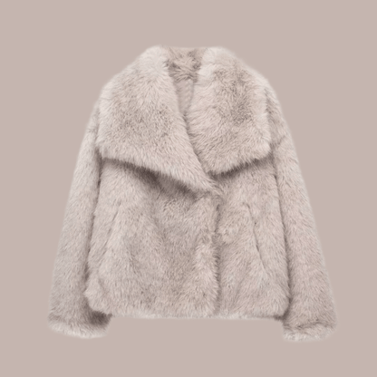 Women’s Imitation Faux Fur Jacket - Infinite Avenue