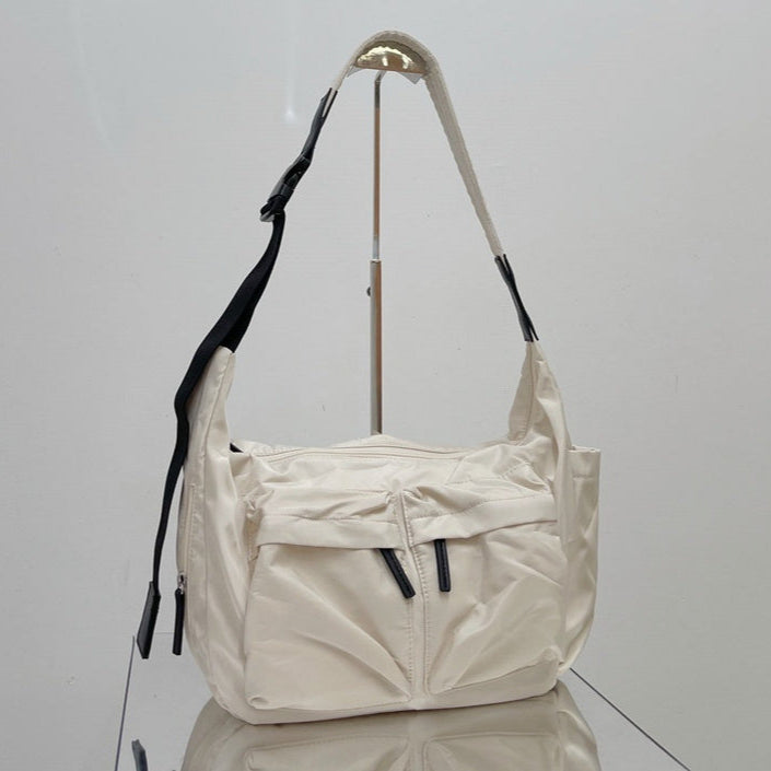 Simple Sports-Style Crossbody Bag White Infinite Avenue