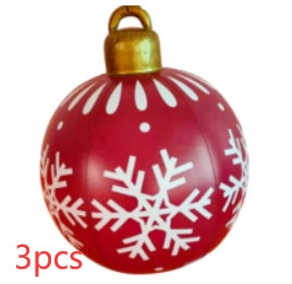 60CM Inflatable PVC Christmas Ball – Outdoor Tree Ornament Purple 3PCS 60cm Infinite Avenue