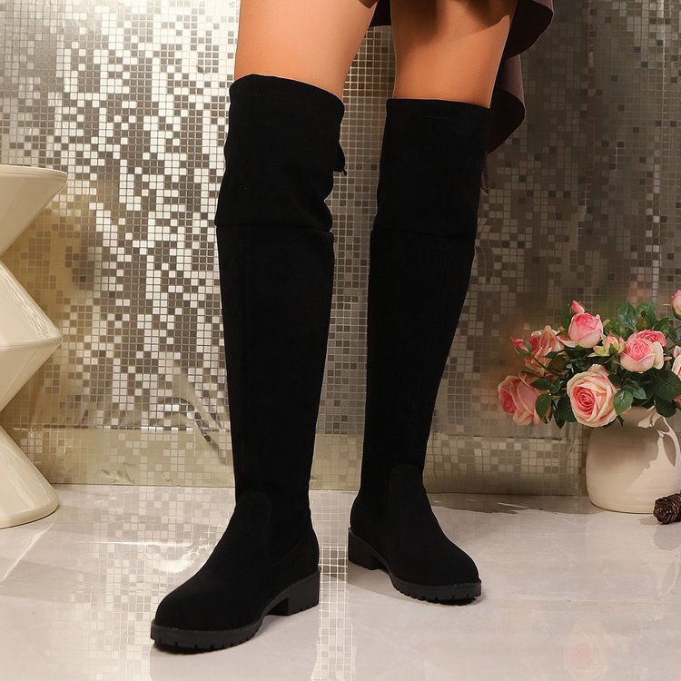 Women's High Platform Solid Color Fashion Boots Infinite Avenue