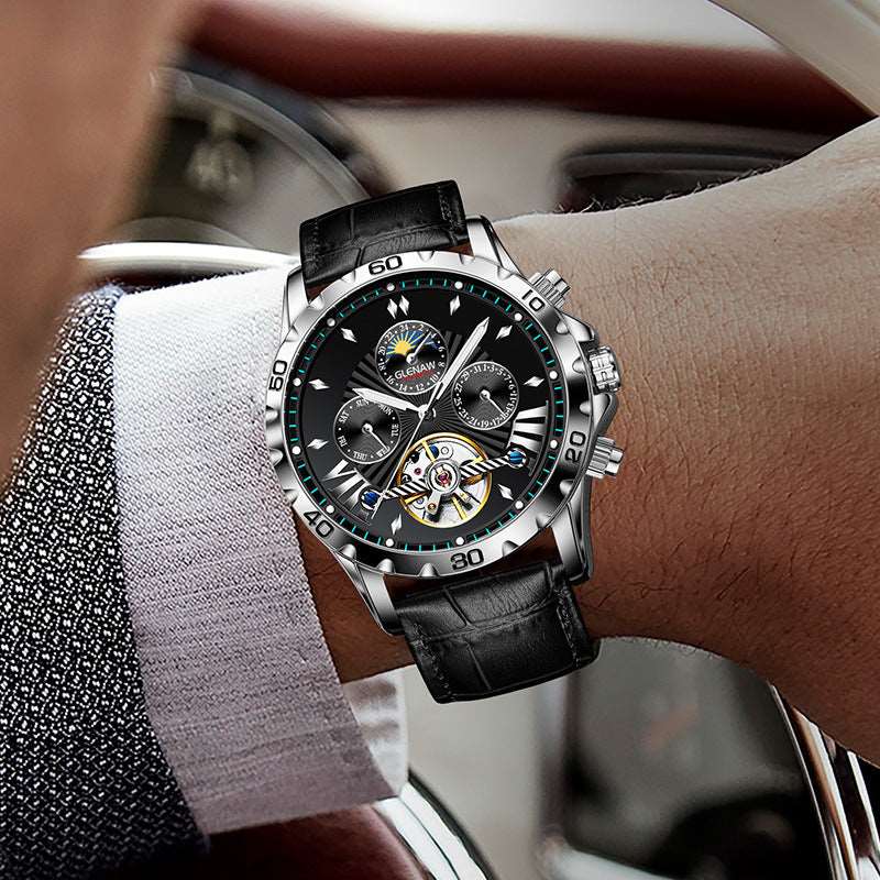 Men's Fashion Hollowed-out Watch Automatic Mechanical Watch Infinite Avenue