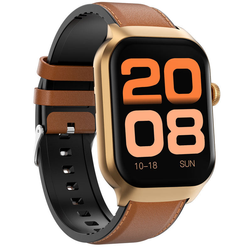 G43 Blood Oxygen Body Temperature Heart Rate Sleep NFC Multi-function Smart Watch Light Brown Infinite Avenue