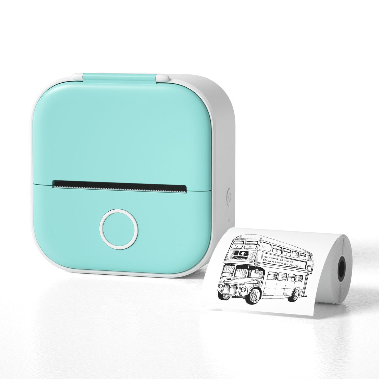 Portable Mini Thermal Label & Photo Printer – Bluetooth Compatible All green USB Infinite Avenue