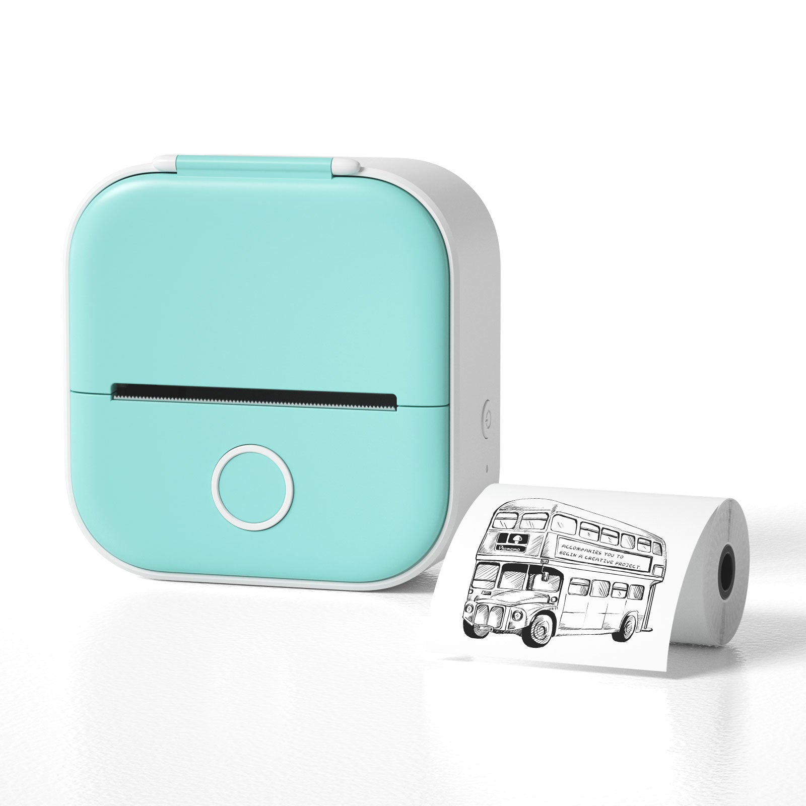 Portable Mini Thermal Label & Photo Printer – Bluetooth Compatible All green USB Infinite Avenue