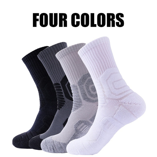 4 Pairs Men’s Compression Crew Socks – Cushioned, Anti-Odor, Anti-Slip 4 Pairs Socks Style 1 Infinite Avenue