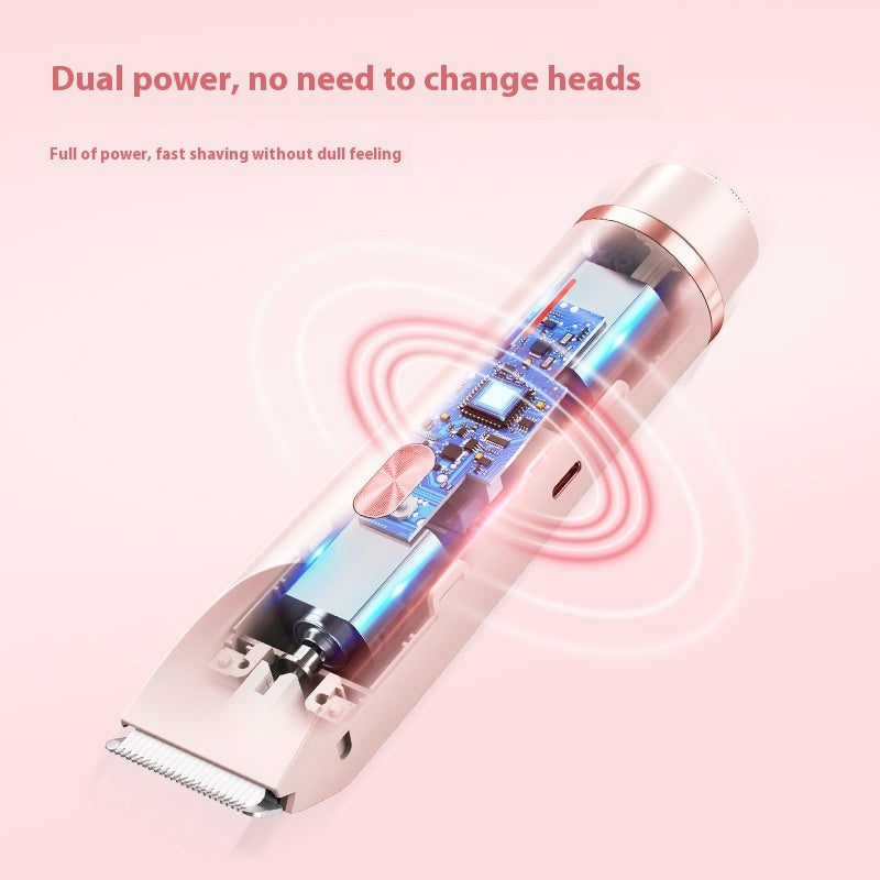 2 In 1 Hair Remover Women's Double Head Shaver Private Pubic Hair Trimmer Electric Razor Wet Dry Electric Body Hair Infinite Avenue