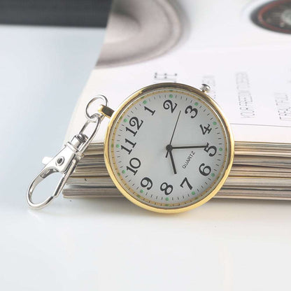 Clear Numbers Luminous Watch Keychain Pocket Watch Gold Infinite Avenue